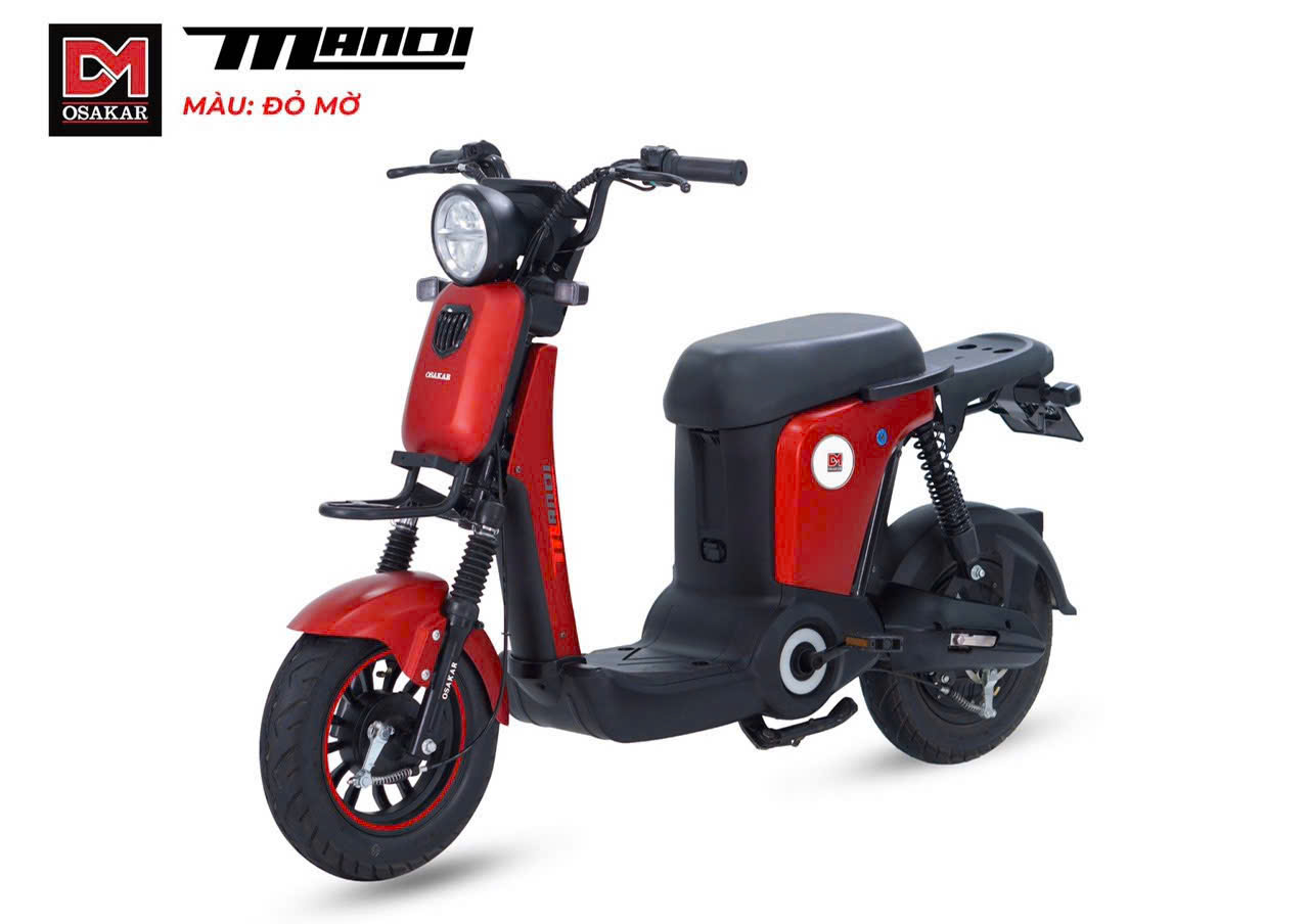 Xe đạp điện Osaka Manoi màu đỏ mờ